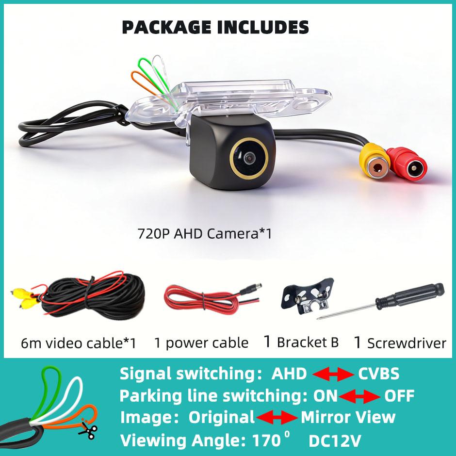

Backup Camera Rear View Reverse HD 170° AHD1080P/720P Cam Parking Fits Volvo C30 C70 XC60 XC70 XC90 S40 S60 S80 V40 V50 V60 V70.