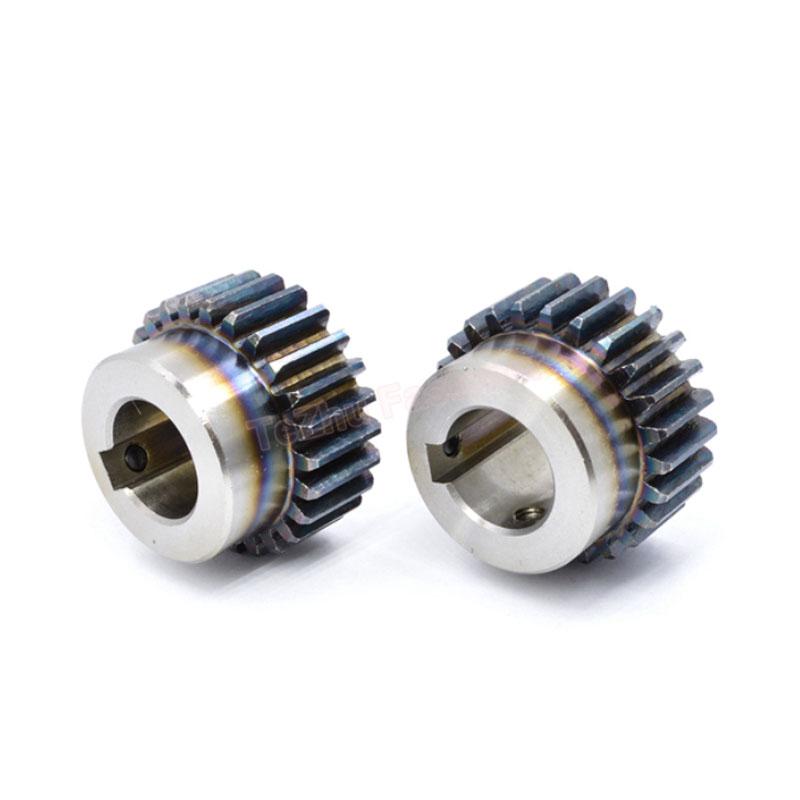 1 pz. Ruota Dentata Cilindrica con Passo 20 22 24 25 28 30 32 35 40 45 50 60 Denti Acciaio 45# Modulo 1.5 Ingranaggi Motore Foro con Chavetta 12-25mm