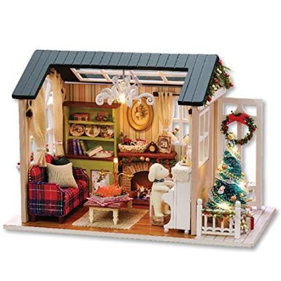 Puppenhaus DIY-Bausatz Set Miniatur Amerikanischer Stil Weihnachtsfeiertagszeiten (t-FREAK)