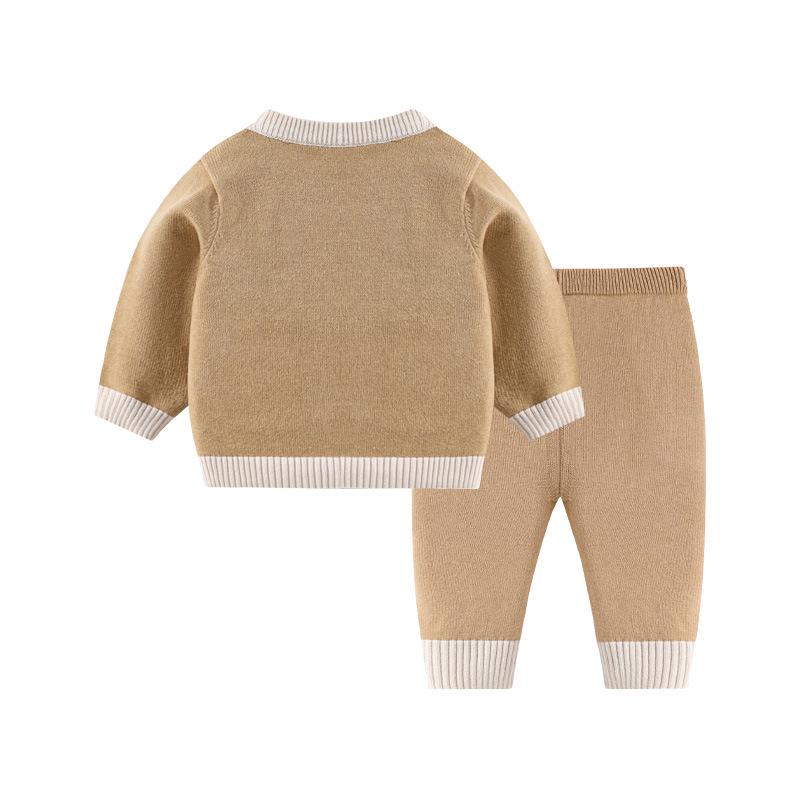Spring & Autumn Knit Sweater Set - Girls' Fashionable Infant Outfit, 2025 New
