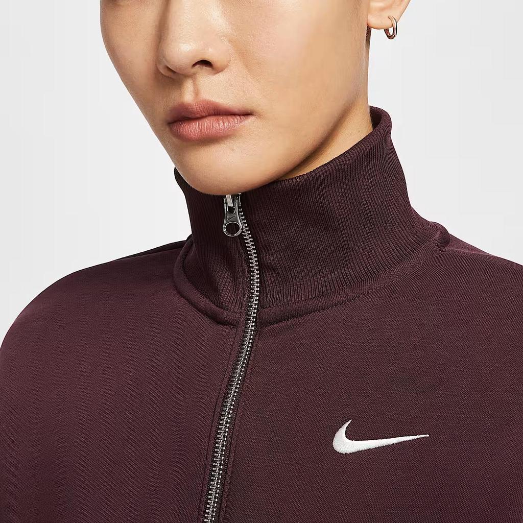 Nike Sportswear Phoenix Fleece High Neck Solid Color Simple Comfortable Aesthetic Sweatshirt Women Sweatshirt DQ5768-652