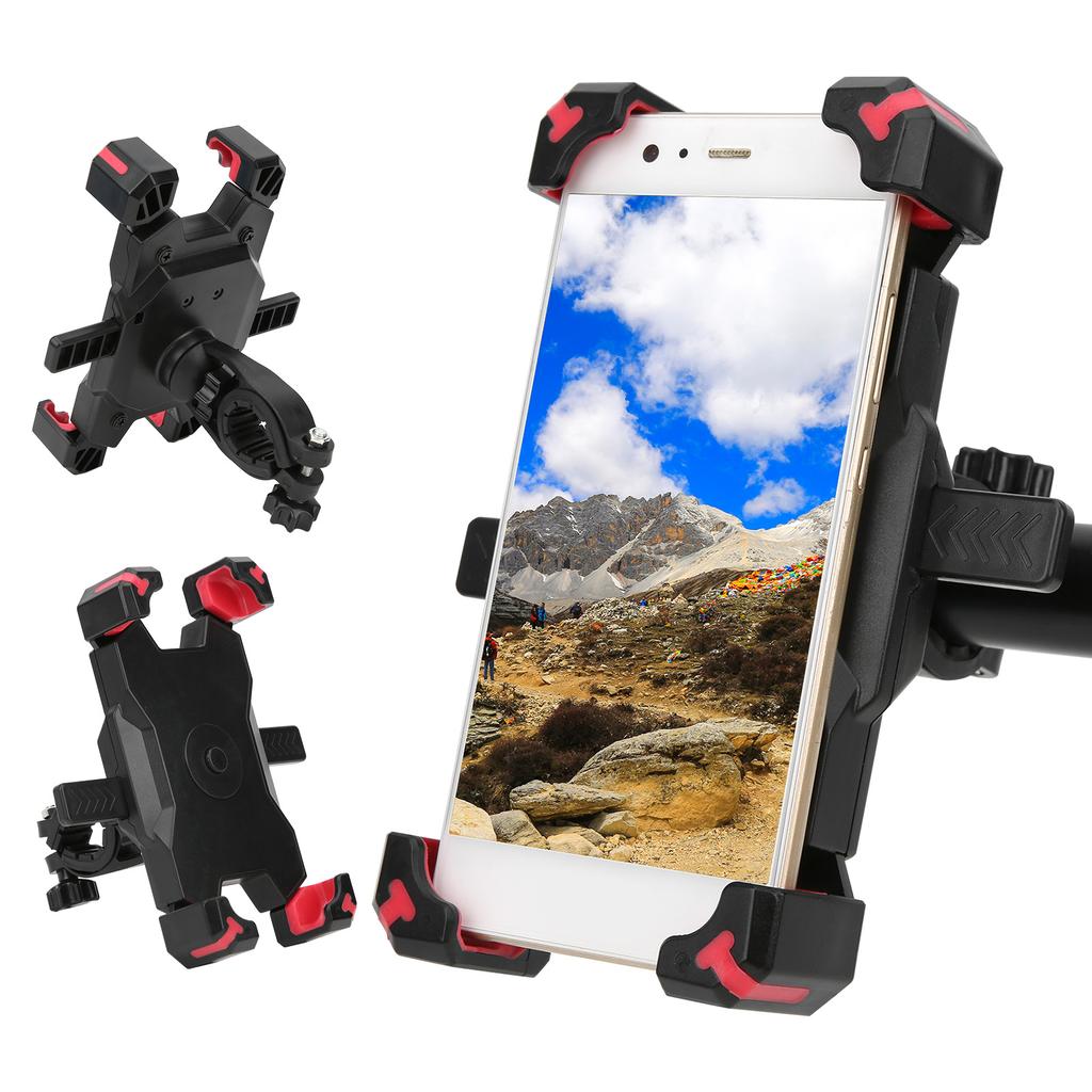 Bicycle Phone Stand Rotatable One Key Lock Navigation Stand Car Shockproof Riding Bracketred