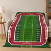 Rugby Field American Football Sport Flannel Blanket Soft Warm Throw Blanket for Bedroom Living Room Bed Travel Camping Picnic