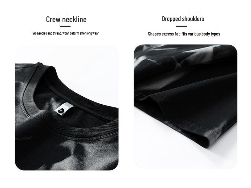 Sommer Handgemachtes Batik-T-Shirt - Dopaminfarben-Kollektion