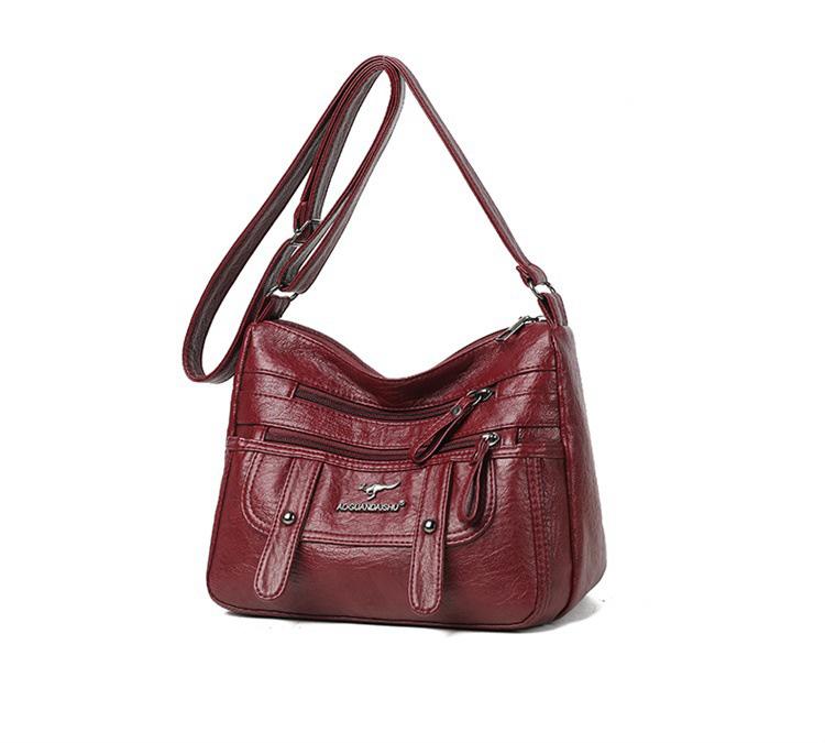 Soft PU Leather Women Tote Bag Large Capacity Faux Cowhide Leather Fashionable Shoulder Crossbody Bag for Women