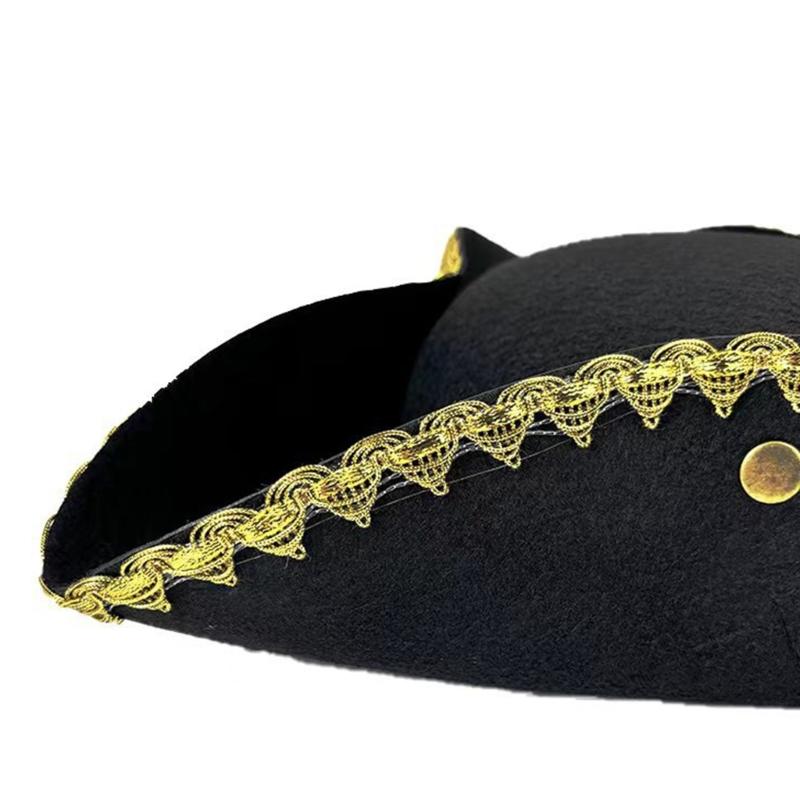 Cappello da Pirata Caraibico Regolabile Unisex Cappello con Emblema del Teschio Cappello da Pirata Cappello da Costume per Feste in Costume e Giochi di Ruolo