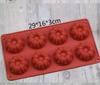 8cavity Flower Silicone Cupcake Oval Doughnut Mold MuffinChocolate Moulds for Baking Mini Dessert Kitchen DIY Cooking Tools Tray