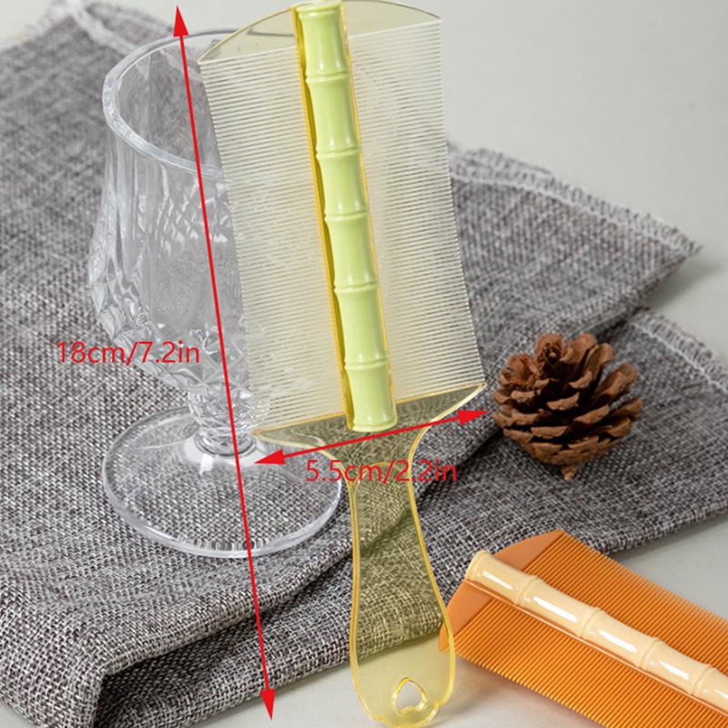 Plastic Lice Comb Double-Sided Super Dense Teeth Remove Dandruff Scalp Cleansing Scalp Massage Comb Flea Removal Hair Tools