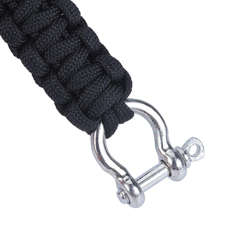 Military 550 Paracord Woven Survival Bracelet Stainless Steel Buckle Kit Outdoor
