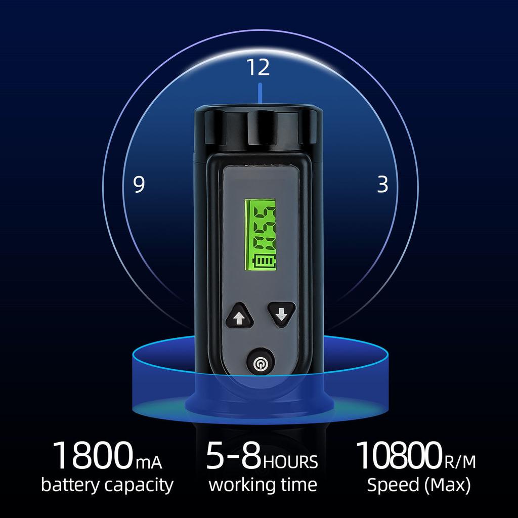 Wireless Tattoo Pen   Tattoo NaMachine Cartridge Needles Coreless Motor Electroplating LCD Display for Beginners