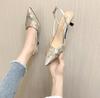 High Heel Women's luxury sandals Elegant Slingback Sandals Summer 2025 Pointed Toe Pumps Dress Shoes Women Zapatos De Mujer