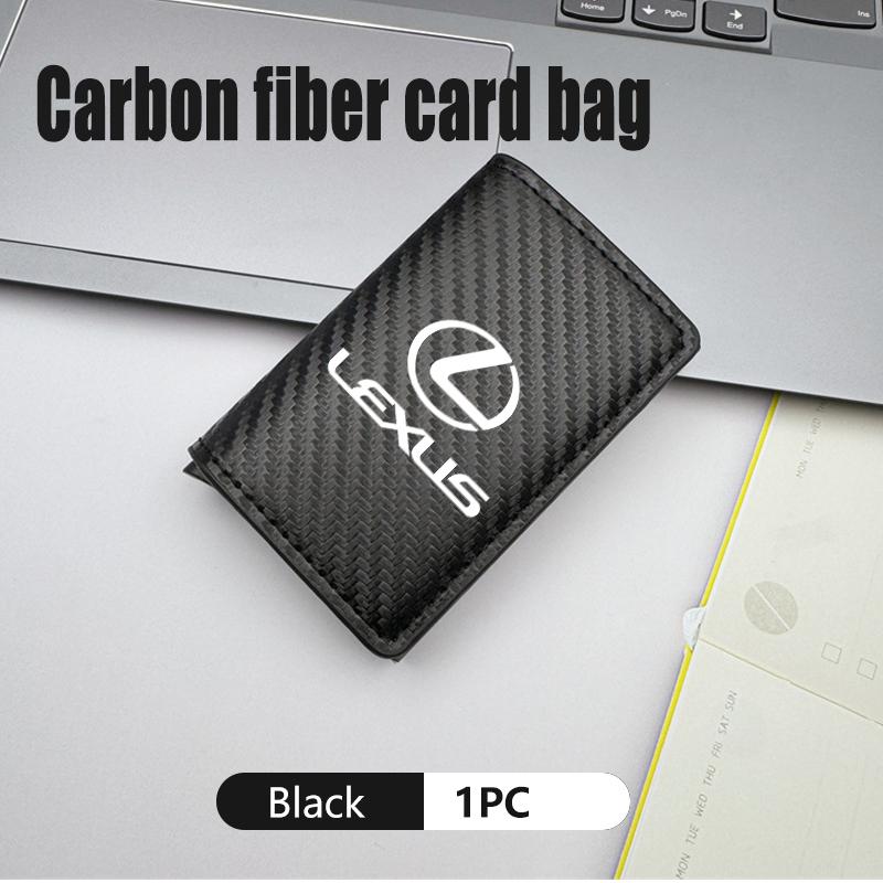 For Lexus Carbon Fiber Car Wallet Anti-theft Anti Magnetic ID Card Credit Card Holder UX250h RX450h RX300 GX470 CT200h RX400h RS1