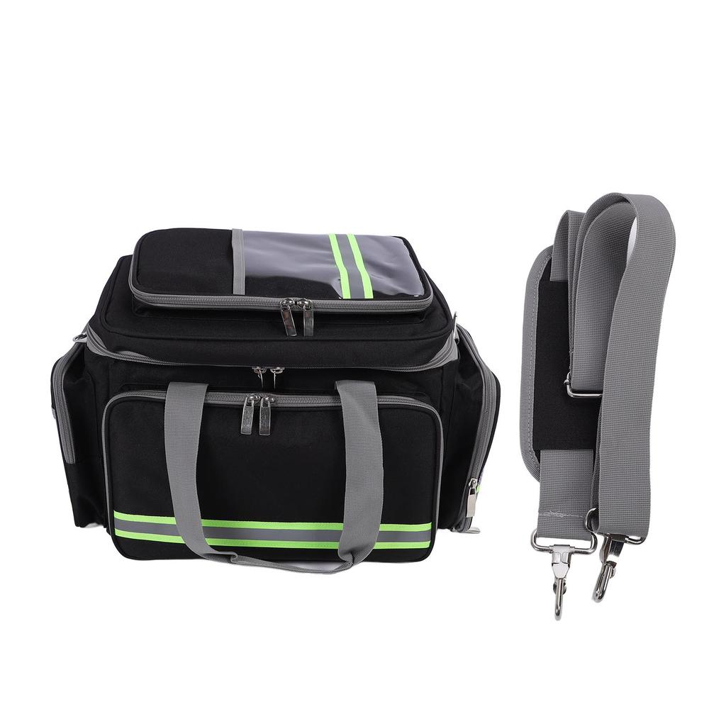 Emergency Tool Bag Rainproof Oxford Fabric Versatile Storage Bag with Multiple Pockets and Zippers