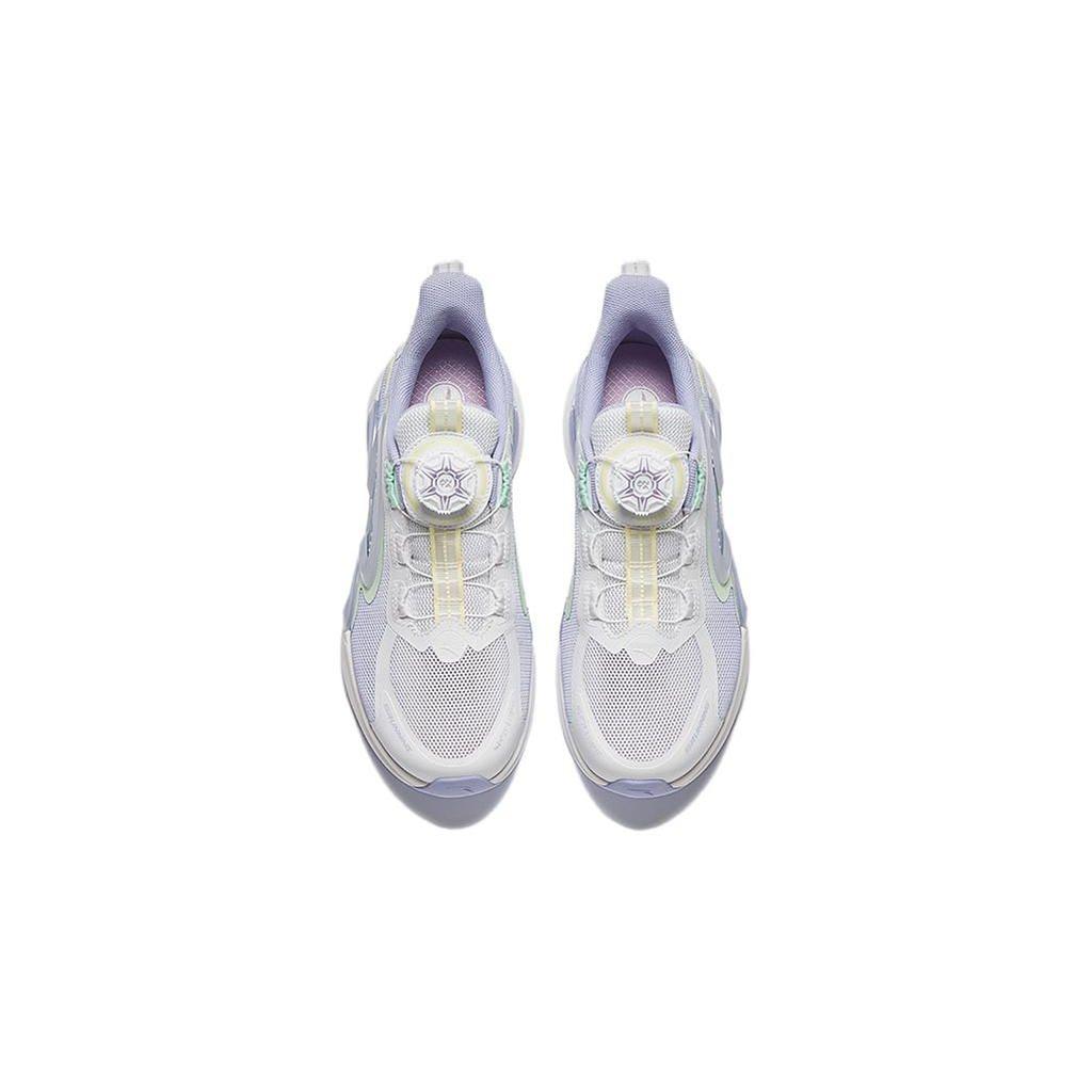 Anta Kids Monthly Mesh Breathable Shock Absorbing Low Top Running Shoes Kids sneaker White Purple A322425599-2