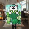 1PC Keroppi  Print Flannel Blanket, High Quality All Seasons, Home Decor, Warmth and Comfort, Perfect for Christmas Gifts
