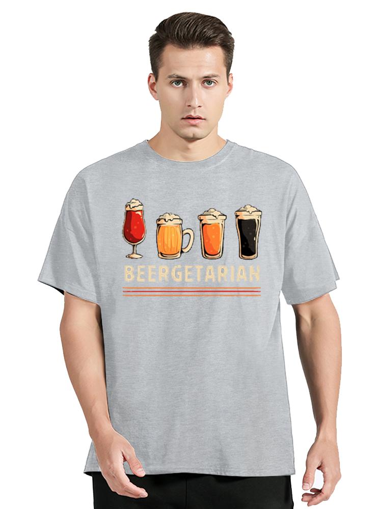 Mode Biergetarian Bier Lustiges T-Shirt Lässiges Fitness-T-Shirt Sommer Baumwoll-Oberteile T-Shirts Herrenbekleidung Übergroßes Unisex-T-Shirt