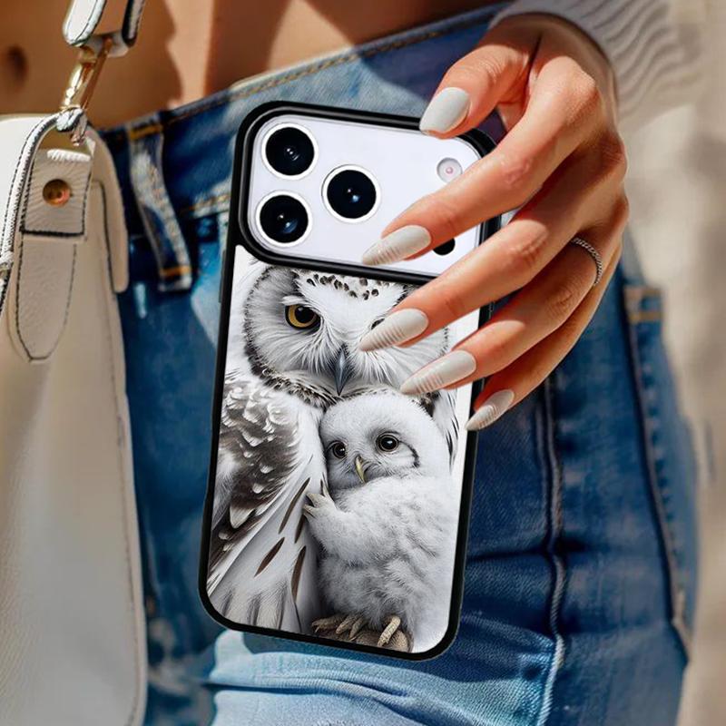 Baby Owl Phone Case For iPhone 17 Air 14 15 13 12 Max Cover For Apple 14 15 16 16e 11 Pro Max Plus Coque