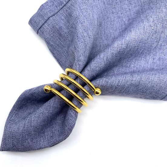 Klasické kroužky na ubrousky bez otřepů Hladké pokovení Slitina Pružina Korálek Držák na ubrousky Zlatý Stříbrný