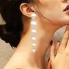 Summer Elegant Fashion Simple Tassle Long Dangle Wedding Party Gift Pearl Ball Jewelry Accessories for Women Creative Gifts