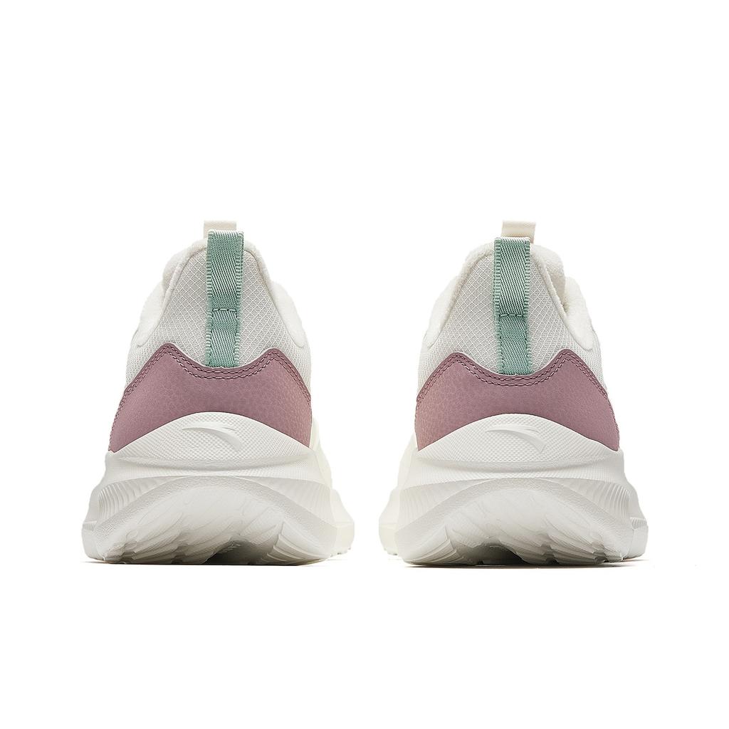 Anta Flow Cloud Simple Fashion Versatile Breathable Shock Absorption Low-Top Casual Running Shoes Women sneaker Ivory-White Purple 922525506F-12