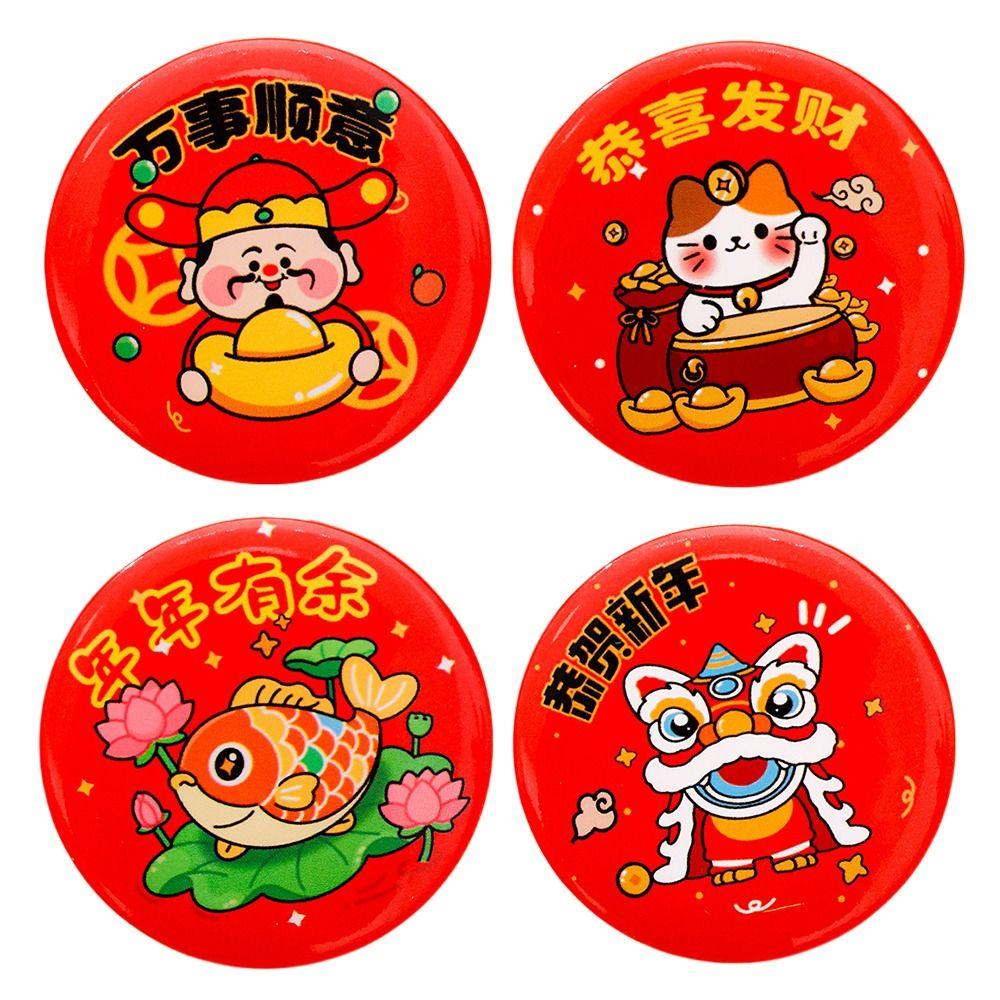Cute Design Spring Festival Brooch Colorful New Year's Badge  Children Party