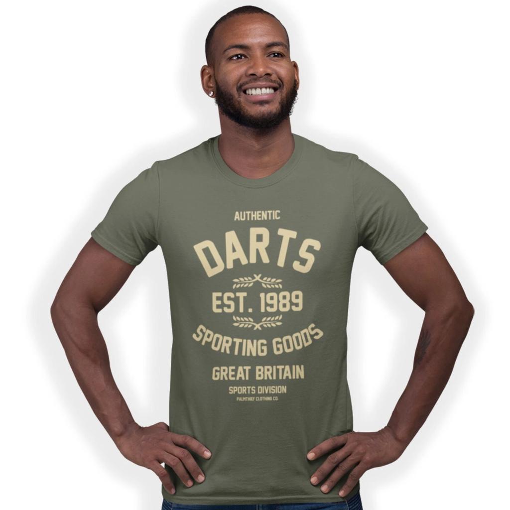 Authentic Darts Hand Printed T-Shirt Birthday Gift