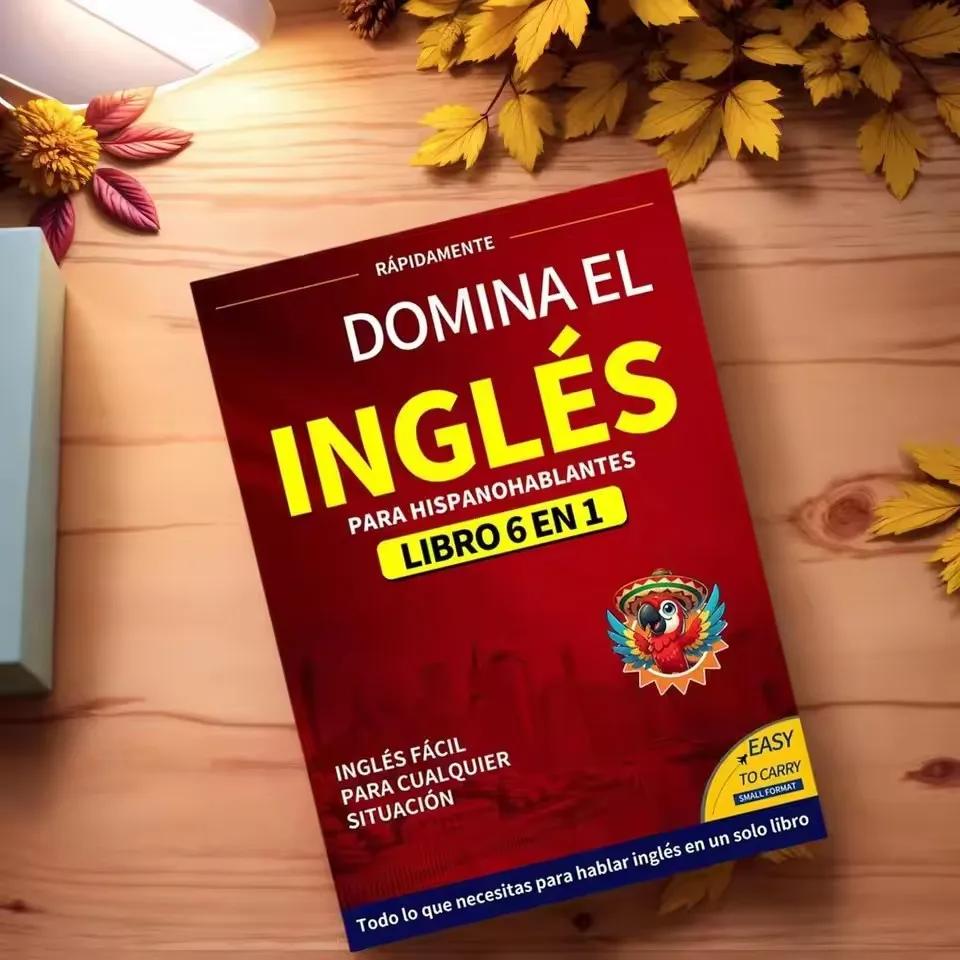 English Books For Beginners 6-In-1 Spanish Edition English Workbook Easy Language Learning Dictionary Study Supplies For Reading