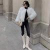 Women's Faux Fur Jacket Autumn Winter Warm Loose Plush Coat Casual Female Furry Cardigan for Street Office Date