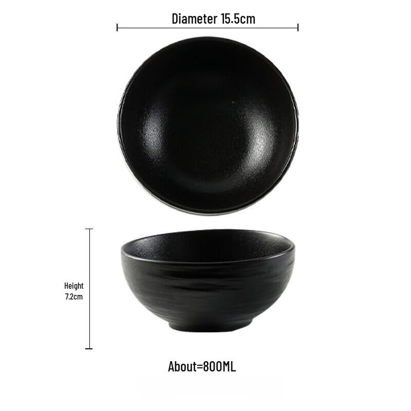 ZISIZ Ceramic Frosted Rock Grain Bowl Set