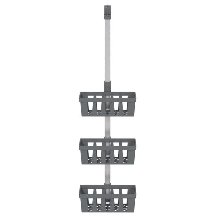 Étagère de douche suspendue 30x15x(67 105) cm aluminium