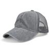 Unisex Washed Cotton Baseball Cap Vintage Solid Color Adjustable Casual Mesh Truck Caps Men Women Summer Outdoor Streetwear Hat