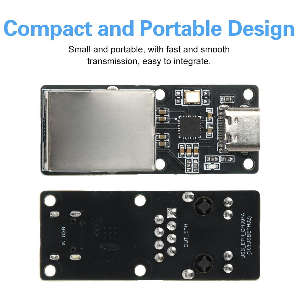 CH397A USB To RJ45 Ethernet Module 100Mbps Usb Network Card Type C