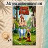 Beach TowelAsterix & Obelix Custom Name Text Personalized Soft Towel for Beach Pool Indoor Home Decor Gift