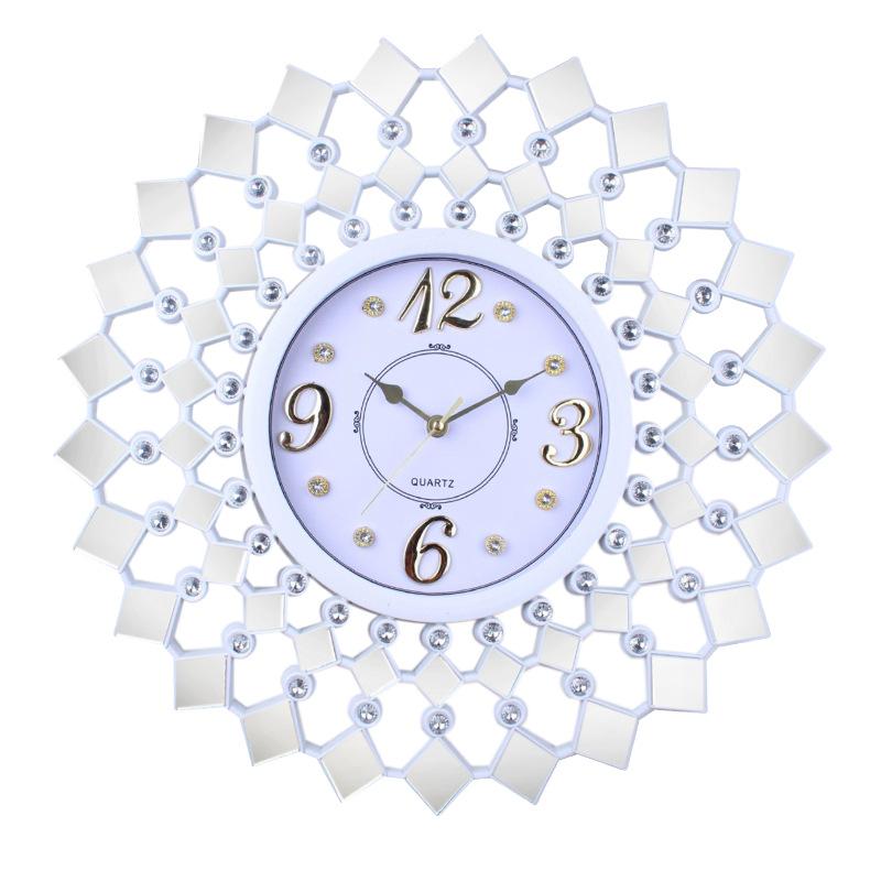 

Большие Креативные Зеркальные Часы с Бриллиантами Простые Бесшумные Настенные Часы Модные Современные Персонализированные Настенные Часы для Гостиной Mirror 47CM large wall clock [style] 4