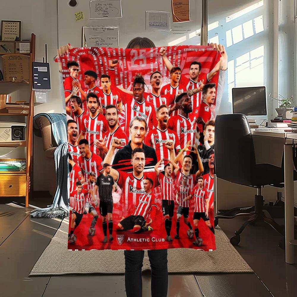 

Bilbao Print FlAannel Blanket, High quality Comfortable for All Seasons, Home Decor, Warmth and Comfort 80cm x 120cm