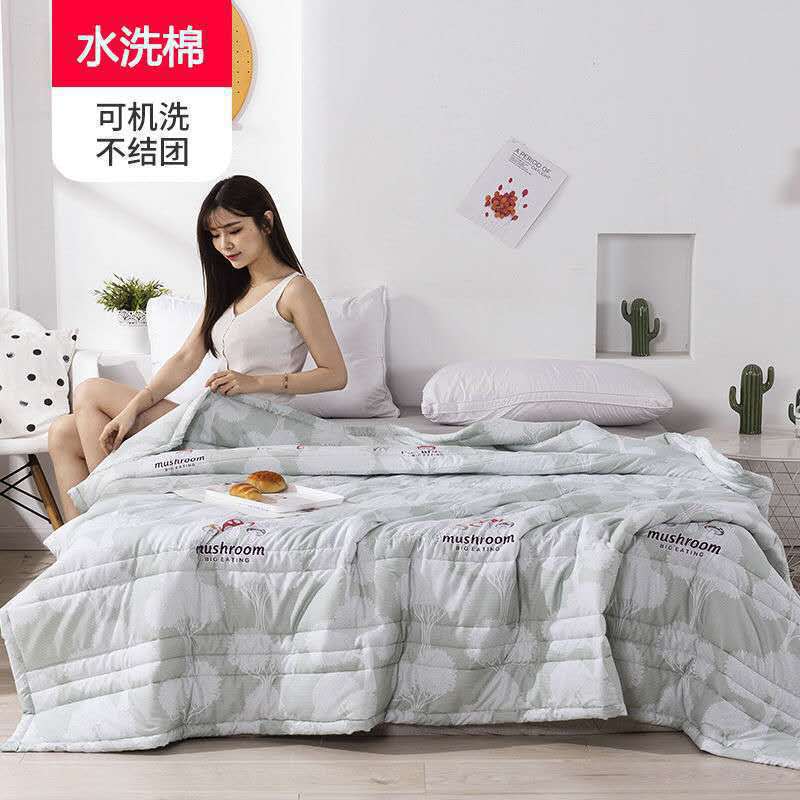 Print Summer Cooling Quilt Lightweight Breathable Thin Bedspread Soft Washable Comforter for Bedroom, Sofa, Dorm, All-Season Use
