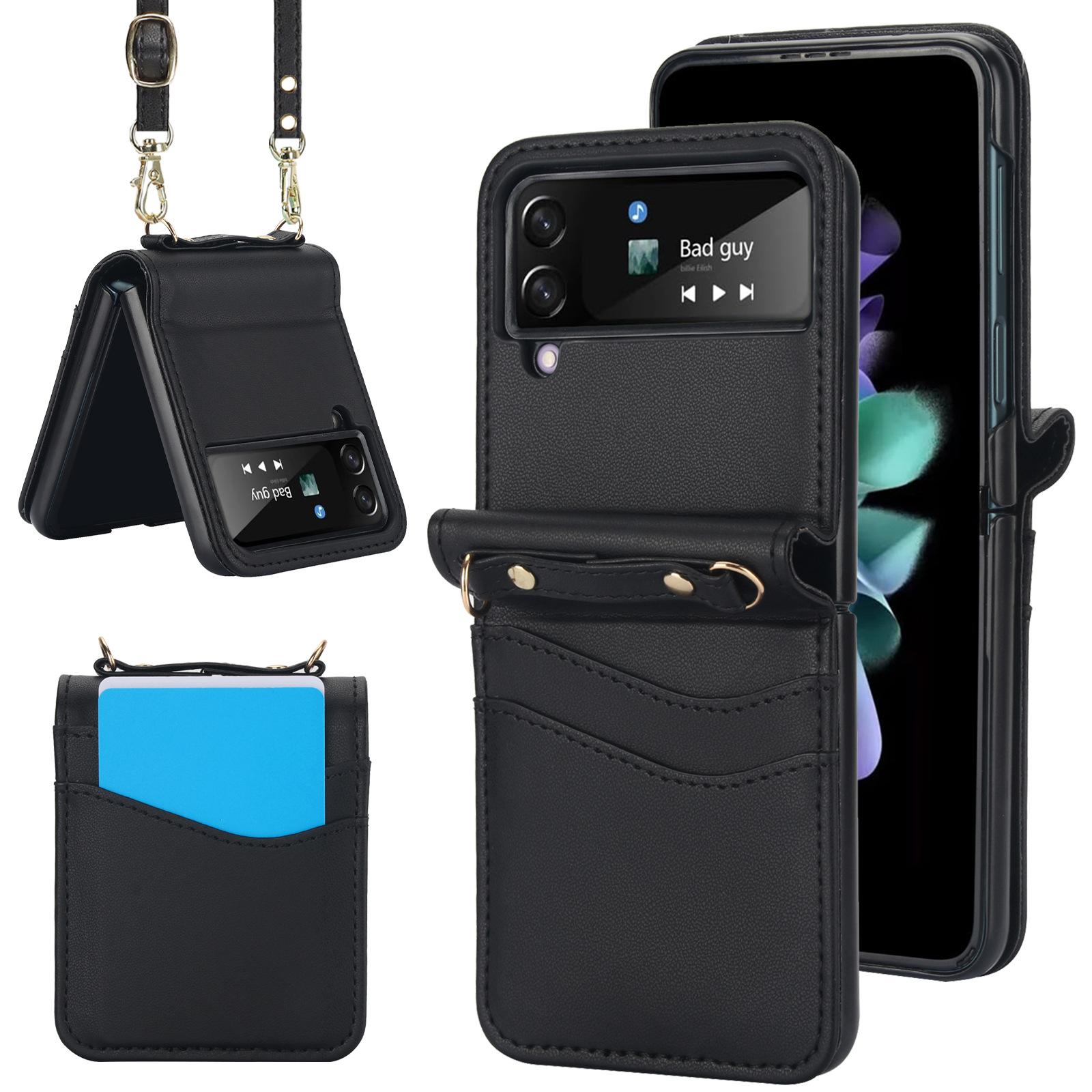 

Suitable for Samsung Folding Z Flip5 Mobile Case MOTO 50 Crossbody Mobile Leather Case Flip6 Protection Case Galaxy Z Flip 6
