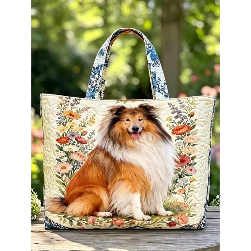 Animal Print Tote Bag - Shoulder Handbag With Zipper Pocket Daily Use Medium Size Street Style