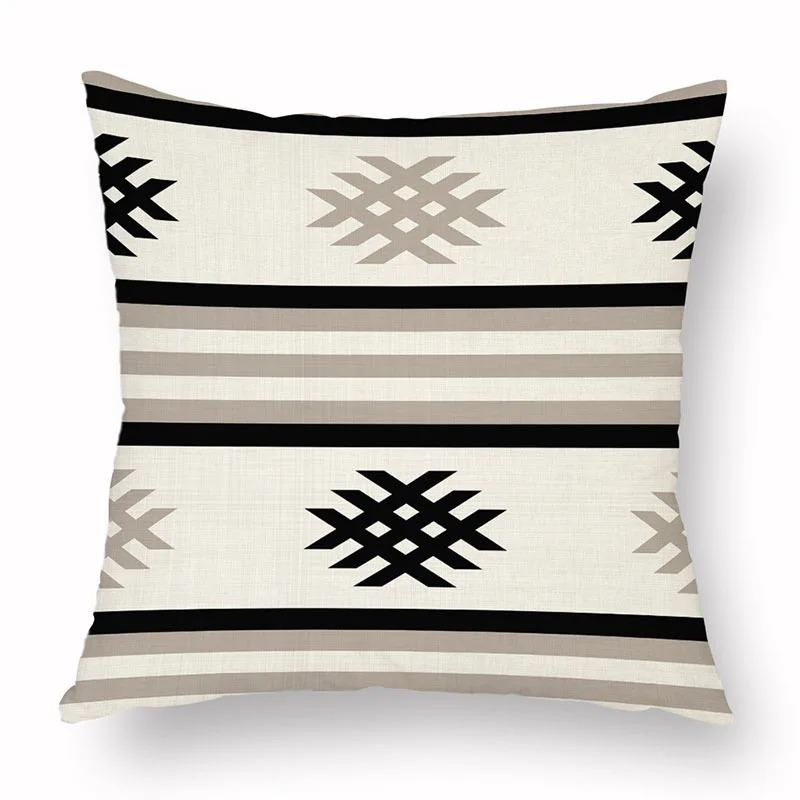 Office Living Room Home Pillowcase Geometric Exotic Ethnic Style Pattern Pillowcase Car Ornaments