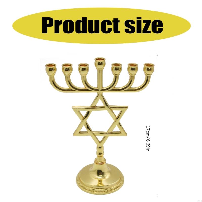 62KD Je Star Holder 7 Branch Metal Menorah Candelabra Je Home Decors