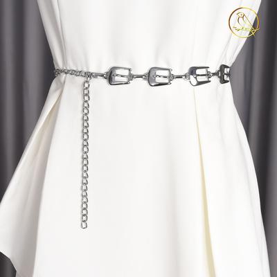 Personalized Heavy Metal Pin Buckle Head Waist Chain Women'S Chain Belt Retro Skirt