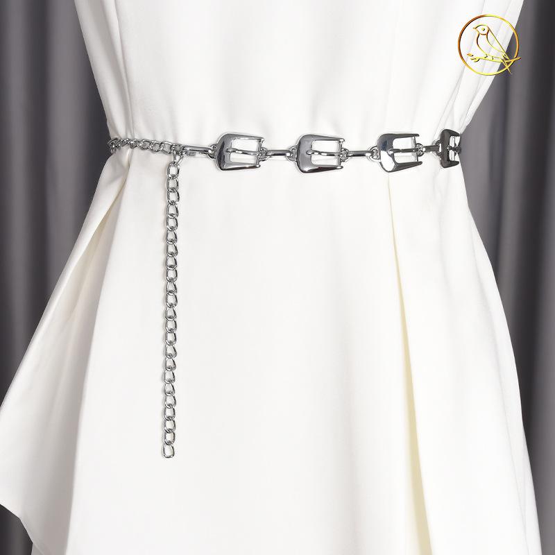 

Personalized Heavy Metal Pin Buckle Head Waist Chain Women S Chain Belt Retro Skirt