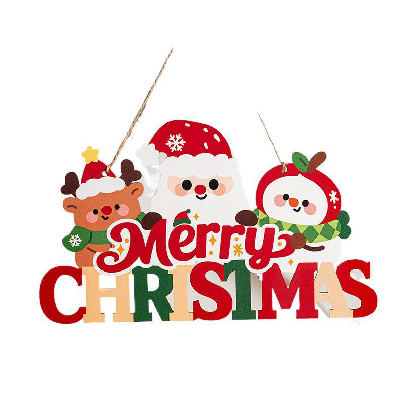 Merry Santa Claus Doorway Hanging Ornaments for Christmas Atmosphere