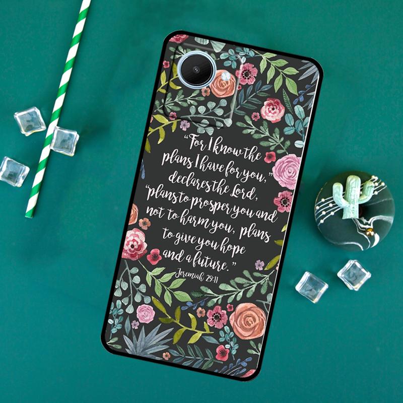 Bible Verse For Realme C71 C75 C55 C53 C67 C61 C33 C63 C51 10 11 12 13 14 Pro Plus C65 GT7 15 Pro Case