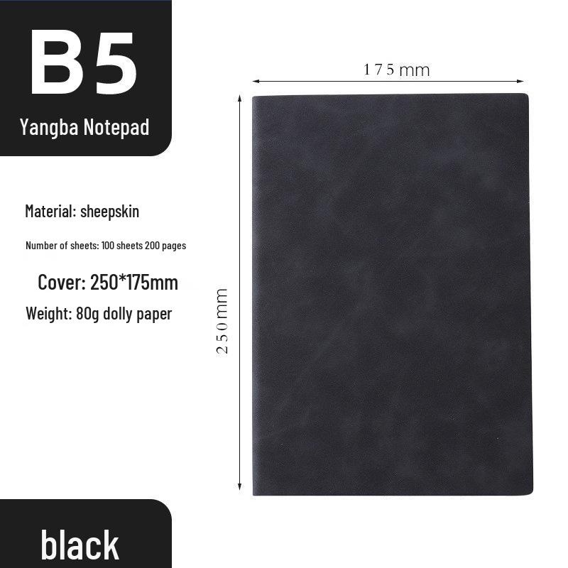 A5 Retro Sheepskin Notebook Set with Pen – Custom Softcover for Business or Student Use