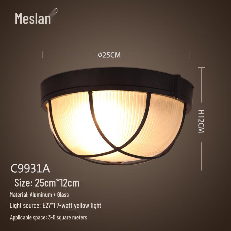 American Retro Industrial Ceiling Light for Bedroom, Dining Room, Balcony, Corridor, Aisle, and Entrance