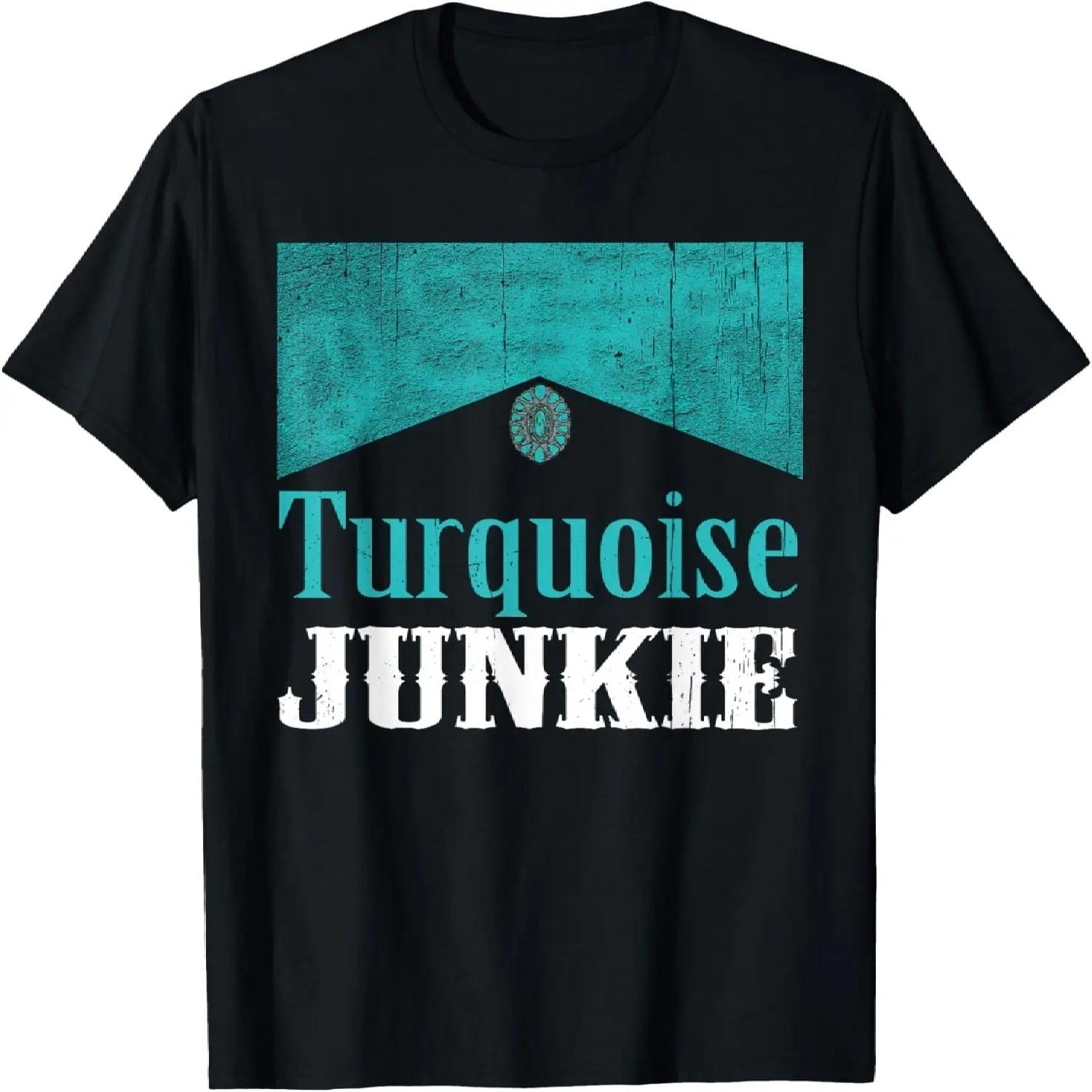 Turquoise Junkie Turquoise Gemstone Lovers Vintage Style T-Shirt S чёрный