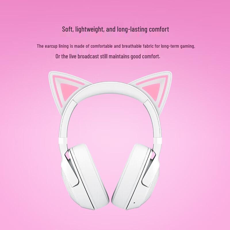 Fone de Ouvido Gamer Sem Fio Bluetooth Razer Kraken Kitty V2