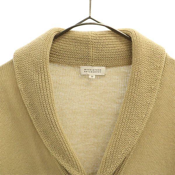 MACKINTOSH PHILOSOPHY Sanyo Shokai Linen Blend Long sleeve Shawl collar cardigan Men's Used