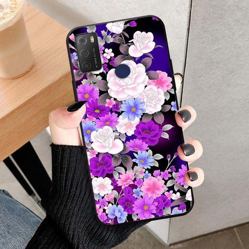 For TCL 20Y 20E Case Black Silicone Bumper Wolf Lions Soft TPU Covers for TCL 20E 6125F Funda Coque TCL20Y 20 Y 6156D Shells